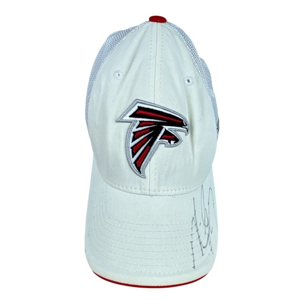 Atlanta Falcons Reebok NFL Equipment White Mesh Trucker Hat Autographed OSFA Men